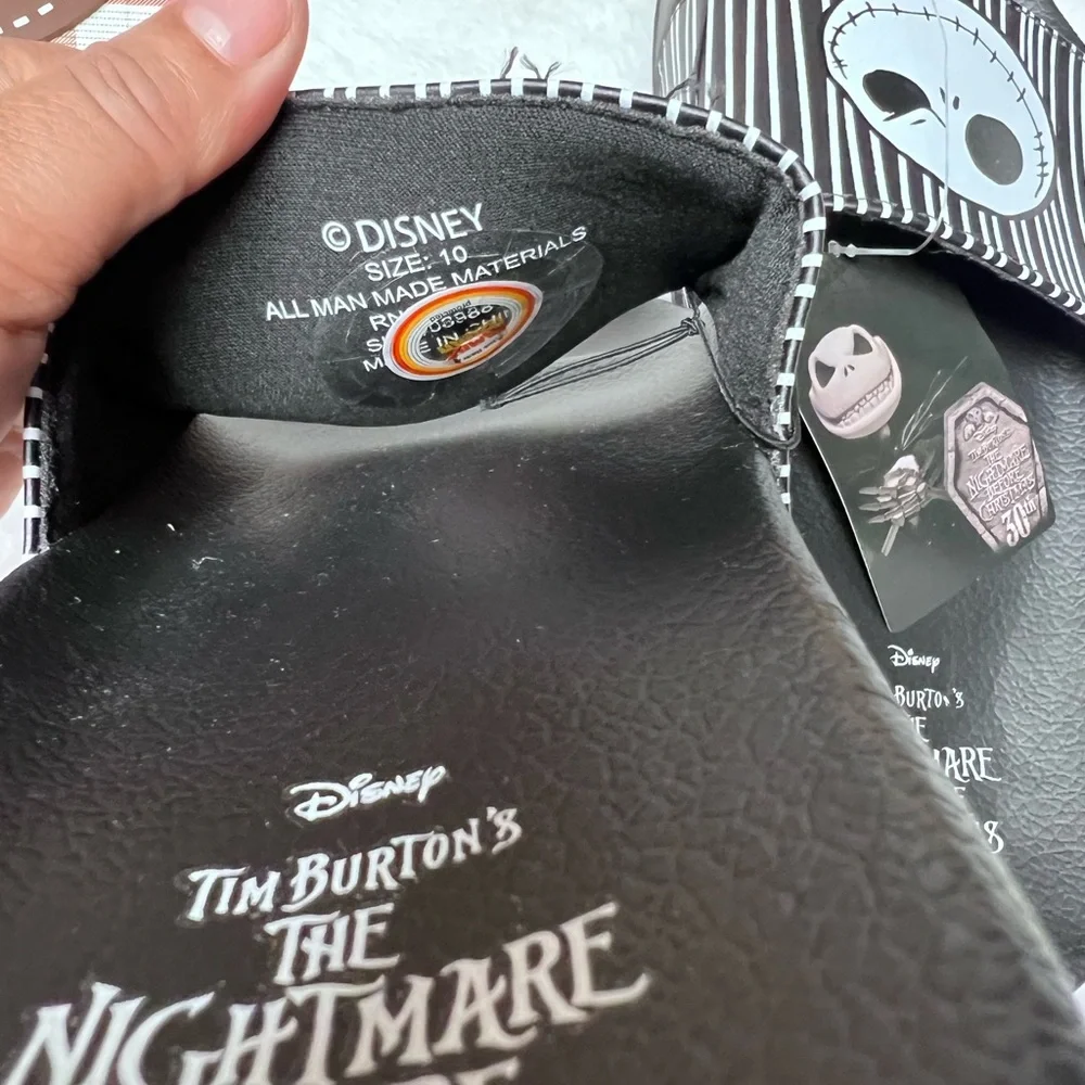 Disney Black and White Nightmare Before Christmas Slippers